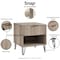 Manhattan Comfort 2-Piece DUMBO Standard 3-Drawer Dresser and DUMBO 1.0 Nightstand in Rustic Grey 2-DB01-GY - alternate 5